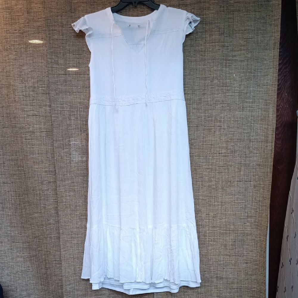 Boho White Maxi Dress